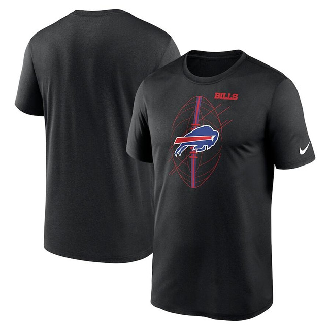 Men's Buffalo Bills Black Legend Icon Performance T-Shirt Men's Buffalo Bills Black Legend Icon Performance T-Shirt
